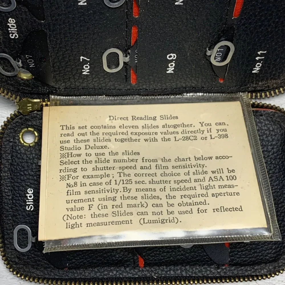 Vintage Sekonic LightMeter Slide Copal Japan L-28C2 L-398 Studio Deluxe (No H)